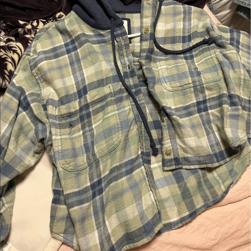 American eagle cropped flannel